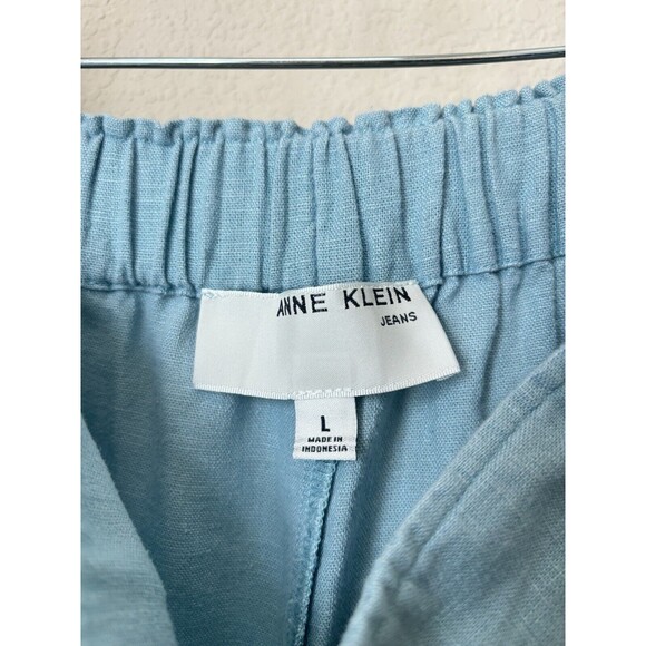Anne Klein Jeans Women's Size Large Mint Green Linen Blend Casual Pants - Picture 4 of 4